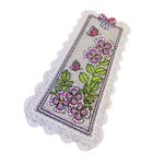Carti si Birotica - Carti - Accesorii pentru cititori - Semn de carte brodat Garofite ARIALE - Infinity.ro
