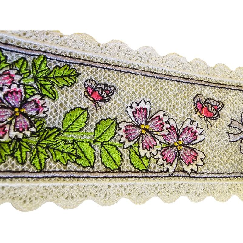 Carti si Birotica - Carti - Accesorii pentru cititori - Semn de carte brodat Garofite ARIALE - Infinity.ro
