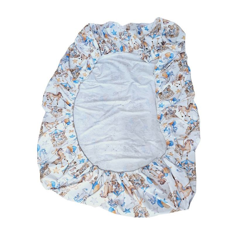 Casa si Gradina - Textile si covoare - Lenjerii de pat - Cearceafuri de pat - Cearceaf de patut cu elastic, Carusel Ariale, 200 x 90 cm, multicolor - Infinity.ro