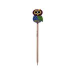 Carti si Birotica - Birotica - Instrumente de scris - Creioane - Creion figurina Bufnita albastra aripi verzi 22cm - Infinity.ro