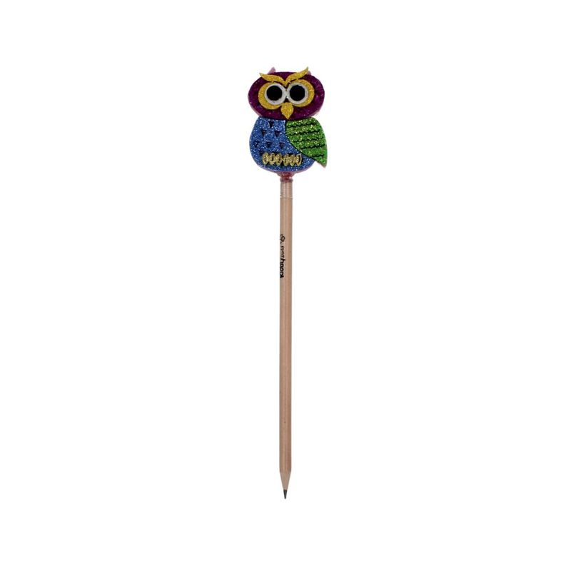 Carti si Birotica - Birotica - Instrumente de scris - Creioane - Creion figurina Bufnita albastra aripi verzi 22cm - Infinity.ro