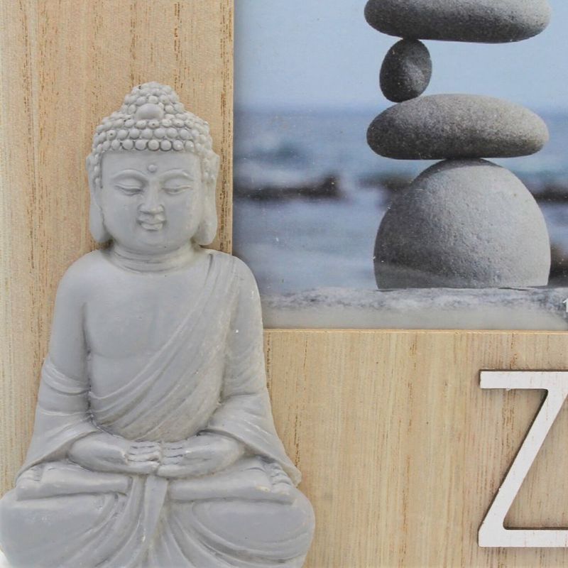 Market - Cadouri - Rame si albume foto - Rama foto Buddha lemn foto 10x15cm - Infinity.ro