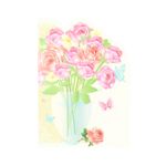 Market - Cadouri - Felicitari - Mini felicitare Rose Vase - Infinity.ro