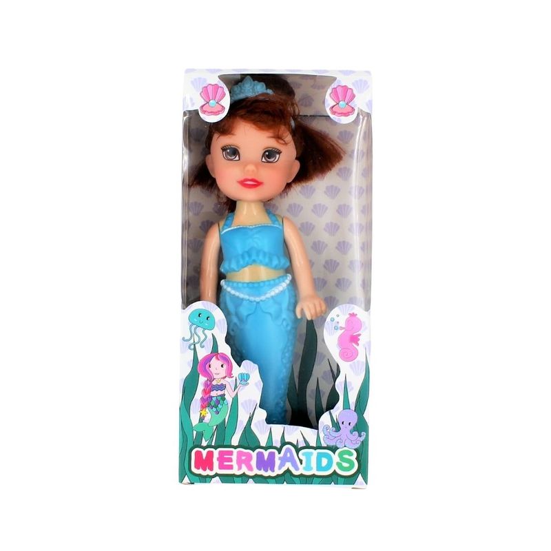 Jucarii, Copii si Bebe - Jucarii si jocuri - Papusi si accesorii - Papusi - Papusa sirena albastra 18 cm - Infinity.ro