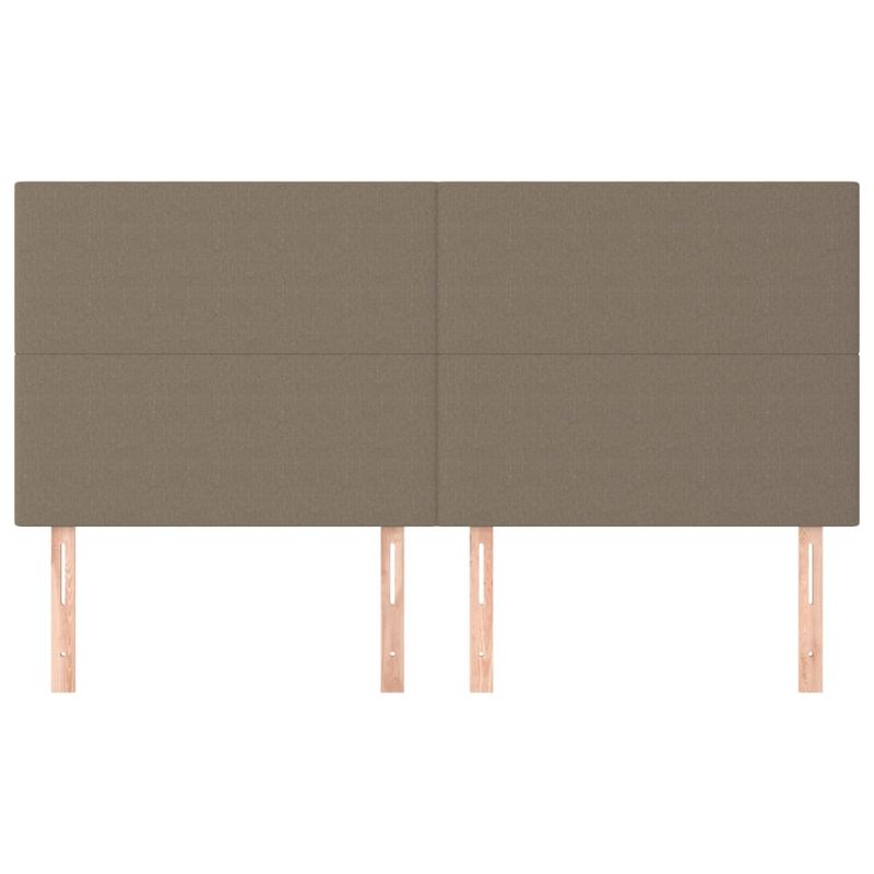 Casa si Gradina - Mobilier - Paturi si accesorii - Accesorii paturi - Tablii de pat, 4 buc, gri taupe, 100x5x78/88 cm, textil - Infinity.ro