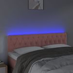 Casa si Gradina - Mobilier - Paturi si accesorii - Accesorii paturi - Tablie de pat cu LED, roz, 144x7x78/88 cm, catifea - Infinity.ro