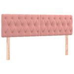 Casa si Gradina - Mobilier - Paturi si accesorii - Accesorii paturi - Tablie de pat cu LED, roz, 144x7x78/88 cm, catifea - Infinity.ro