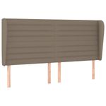 Casa si Gradina - Mobilier - Paturi si accesorii - Accesorii paturi - Tablie de pat cu aripioare gri taupe 163x23x118/128 cm textil - Infinity.ro