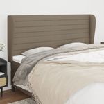 Casa si Gradina - Mobilier - Paturi si accesorii - Accesorii paturi - Tablie de pat cu aripioare gri taupe 163x23x118/128 cm textil - Infinity.ro