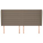Casa si Gradina - Mobilier - Paturi si accesorii - Accesorii paturi - Tablie de pat cu aripioare gri taupe 163x23x118/128 cm textil - Infinity.ro