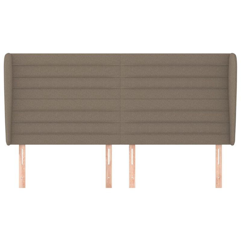 Casa si Gradina - Mobilier - Paturi si accesorii - Accesorii paturi - Tablie de pat cu aripioare gri taupe 163x23x118/128 cm textil - Infinity.ro