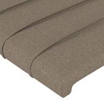 Casa si Gradina - Mobilier - Paturi si accesorii - Accesorii paturi - Tablie de pat cu aripioare gri taupe 163x23x118/128 cm textil - Infinity.ro