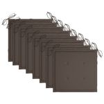 Casa si Gradina - Gradina si terasa - Mobilier exterior - Scaune si sezlonguri gradina - Scaune de gradina pliabile cu perne, 8 buc., lemn masiv acacia, gri taupe, model fără cotieră - Infinity.ro