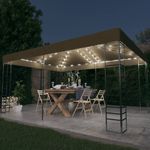 Casa si Gradina - Gradina si terasa - Umbrele si pavilioane - Pavilioane - Pavilion cu siruri de lumini LED, gri taupe, 3x4m - Infinity.ro