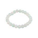Fashion, accesorii si bijuterii - Femei - Bijuterii femei - Bratari femei - Bratara elastica cu margele de sticla Crisalida, latime 0.8 cm, bicolora, Turcoaz alb - Infinity.ro