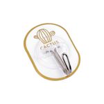 Casa si Gradina - Sanitare - Suporturi si accesorii baie - Accesorii baie - Set 6 carlige metalice autoadezive Crisalida, dimensiune 3,5 x 5,5 cm, Alb auriu - Infinity.ro