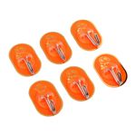 Casa si Gradina - Sanitare - Suporturi si accesorii baie - Accesorii baie - Set 6 carlige metalice autoadezive Crisalida, dimensiune 3,5 x 5,5 cm, Portocaliu auriu - Infinity.ro