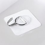 Casa si Gradina - Sanitare - Suporturi si accesorii baie - Accesorii baie - Set 3 carlige metalice autoadezive Crisalida, dimensiune 5.9 x 5.9 cm, Transparent - Infinity.ro