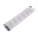 Casa si Gradina - Sanitare - Suporturi si accesorii baie - Accesorii baie - Banda autoadeziva cu 6 carlige din plastic Crisalida, dimensiune 6,3 x 35 cm, Transparent - Infinity.ro