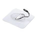 Casa si Gradina - Sanitare - Suporturi si accesorii baie - Accesorii baie - Set 3 carlige metalice autoadezive Crisalida, dimensiune 5.9 x 5.9 cm, Transparent - Infinity.ro