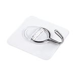 Casa si Gradina - Sanitare - Suporturi si accesorii baie - Accesorii baie - Set 3 carlige metalice autoadezive Crisalida, dimensiune 5.9 x 5.9 cm, Transparent - Infinity.ro