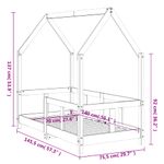 Casa si Gradina - Mobilier - Mobilier copii - Patuturi copii - Cadru de pat pentru copii, 70x140 cm, lemn masiv de pin - Infinity.ro
