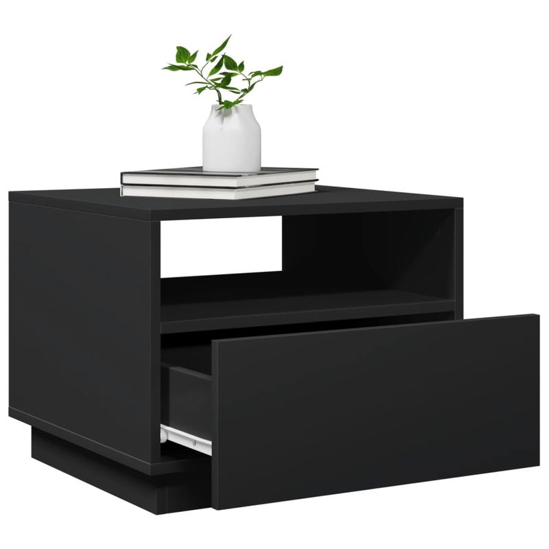 Casa si Gradina - Mobilier - Mese si birouri - Masute de cafea - Masuta de cafea cu lumini LED, negru, 50x49x40 cm - Infinity.ro
