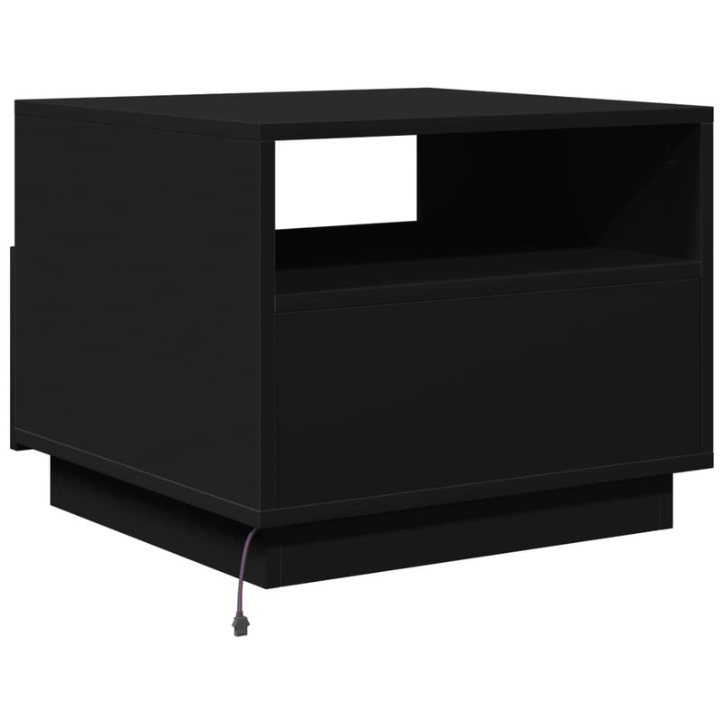 Casa si Gradina - Mobilier - Mese si birouri - Masute de cafea - Masuta de cafea cu lumini LED, negru, 50x49x40 cm - Infinity.ro