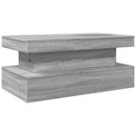 Casa si Gradina - Mobilier - Mese si birouri - Masute de cafea - Masuta de cafea cu lumini LED, gri sonoma, 90x50x40 cm - Infinity.ro