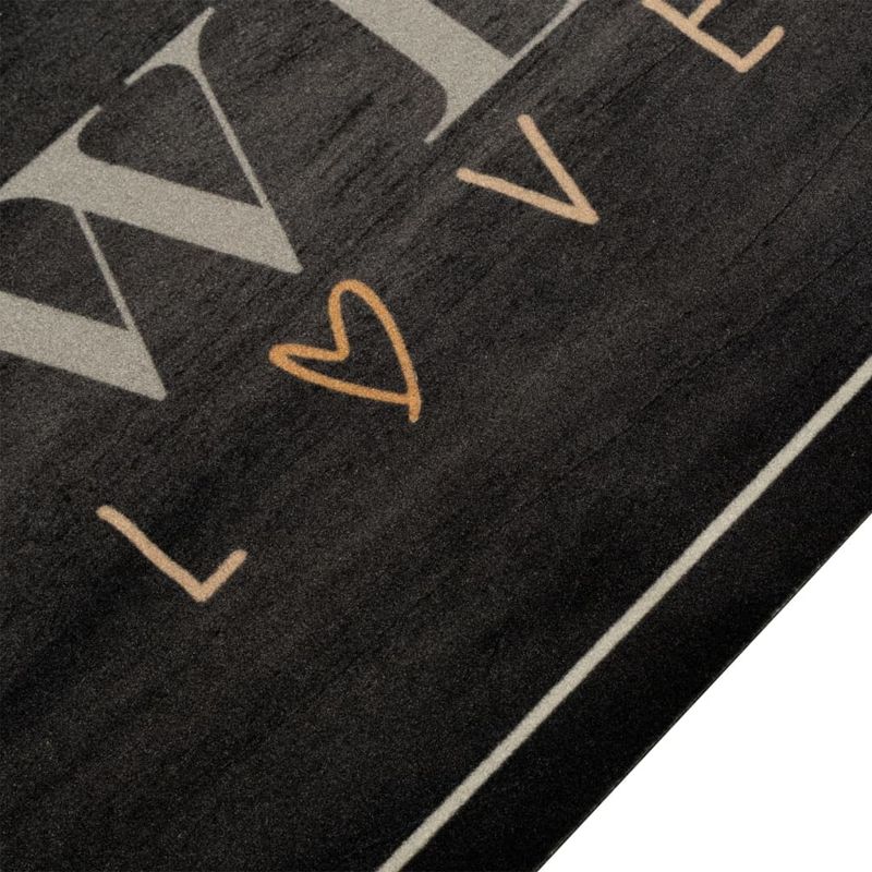 Casa si Gradina - Textile si covoare - Covoare - Covoare casa - Covor de bucatarie lavabil, text cafeniu Coffee, 60x180 cm, catifea - Infinity.ro