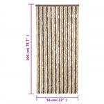 Casa si Gradina - Textile si covoare - Rulouri si jaluzele - Perdea pentru insecte, maro inchis si bej, 56x200 cm, chenille - Infinity.ro