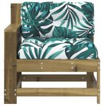 Casa si Gradina - Gradina si terasa - Mobilier exterior - Canapele si fotolii gradina - Canapea gradina cotiera cu perne, lemn de pin tratat, model canapea colțar cu măsuță laterală - Infinity.ro