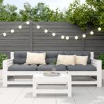 Casa si Gradina - Gradina si terasa - Mobilier exterior - Canapele si fotolii gradina - Taburet de gradina, alb, 62x30x32 cm, lemn masiv de pin - Infinity.ro