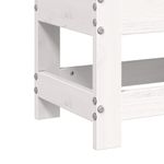Casa si Gradina - Gradina si terasa - Mobilier exterior - Canapele si fotolii gradina - Taburet de gradina, alb, 62x30x32 cm, lemn masiv de pin - Infinity.ro