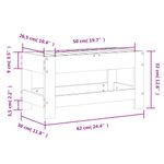 Casa si Gradina - Gradina si terasa - Mobilier exterior - Canapele si fotolii gradina - Taburet de gradina, alb, 62x30x32 cm, lemn masiv de pin - Infinity.ro