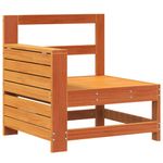 Casa si Gradina - Gradina si terasa - Mobilier exterior - Canapele si fotolii gradina - Canapea cu cotiera de gradina, cu masa laterala, lemn masiv pin, lemn de pin maro - Infinity.ro