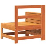 Casa si Gradina - Gradina si terasa - Mobilier exterior - Canapele si fotolii gradina - Canapea cu cotiera de gradina, cu masa laterala, lemn masiv pin, lemn de pin maro - Infinity.ro