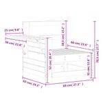 Casa si Gradina - Gradina si terasa - Mobilier exterior - Canapele si fotolii gradina - Canapea cu cotiera de gradina, cu masa laterala, lemn masiv pin, lemn de pin maro - Infinity.ro