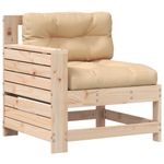 Casa si Gradina - Gradina si terasa - Mobilier exterior - Canapele si fotolii gradina - Canapea gradina cotiera cu perne, lemn masiv de pin - Infinity.ro