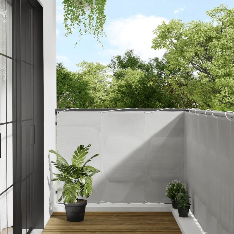 Casa si Gradina - Gradina si terasa - Umbrele si pavilioane - Umbrele - Paravan de balcon gri deschis 120x400 cm 100% poliester oxford - Infinity.ro