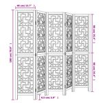 Casa si Gradina - Decoratiuni - Pereti despartitori si paravane - Paravan de camera cu 5 panouri, maro, lemn masiv paulownia - Infinity.ro