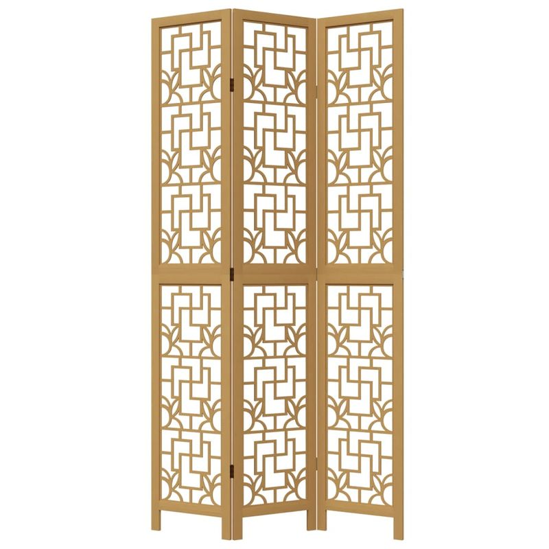 Casa si Gradina - Decoratiuni - Pereti despartitori si paravane - Paravan de camera cu 3 panouri, maro, lemn masiv paulownia - Infinity.ro