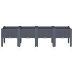 Casa si Gradina - Gradinarit si plante - Plante si ghivece - Ghivece si suporturi - Jardiniera de gradina cu picioare, gri, 160x40x42 cm, PP - Infinity.ro