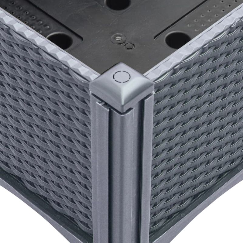 Casa si Gradina - Gradinarit si plante - Plante si ghivece - Ghivece si suporturi - Jardiniera de gradina cu picioare, gri, 160x40x42 cm, PP - Infinity.ro