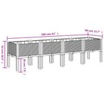 Casa si Gradina - Gradinarit si plante - Plante si ghivece - Ghivece si suporturi - Jardiniera de gradina cu picioare, gri, 160x40x42 cm, PP - Infinity.ro