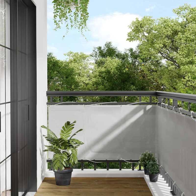 Casa si Gradina - Gradina si terasa - Umbrele si pavilioane - Umbrele - Paravan de balcon gri deschis 75x600 cm 100% poliester oxford - Infinity.ro