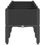 Casa si Gradina - Gradinarit si plante - Plante si ghivece - Ghivece si suporturi - Jardiniera de gradina cu picioare, negru, 160x40x42 cm, PP - Infinity.ro