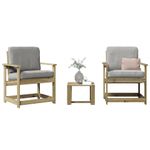 Casa si Gradina - Gradina si terasa - Mobilier exterior - Scaune si sezlonguri gradina - Set mobilier de gradina, 3 piese, lemn de pin impregnat - Infinity.ro