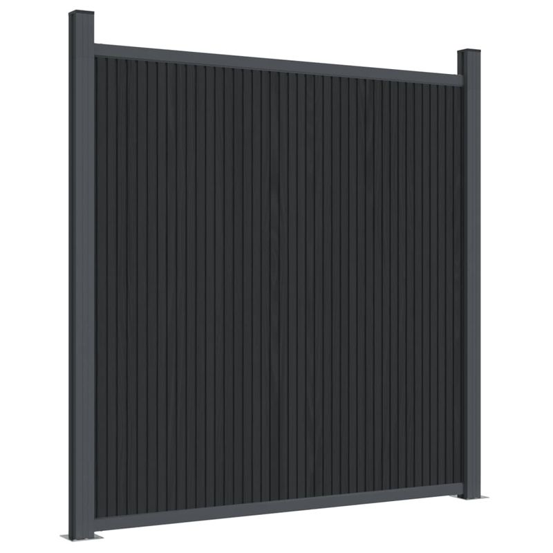 Casa si Gradina - Gradina si terasa - Garduri, panouri si accesorii - Panou pentru gard, gri, 1391x186 cm, WPC - Infinity.ro