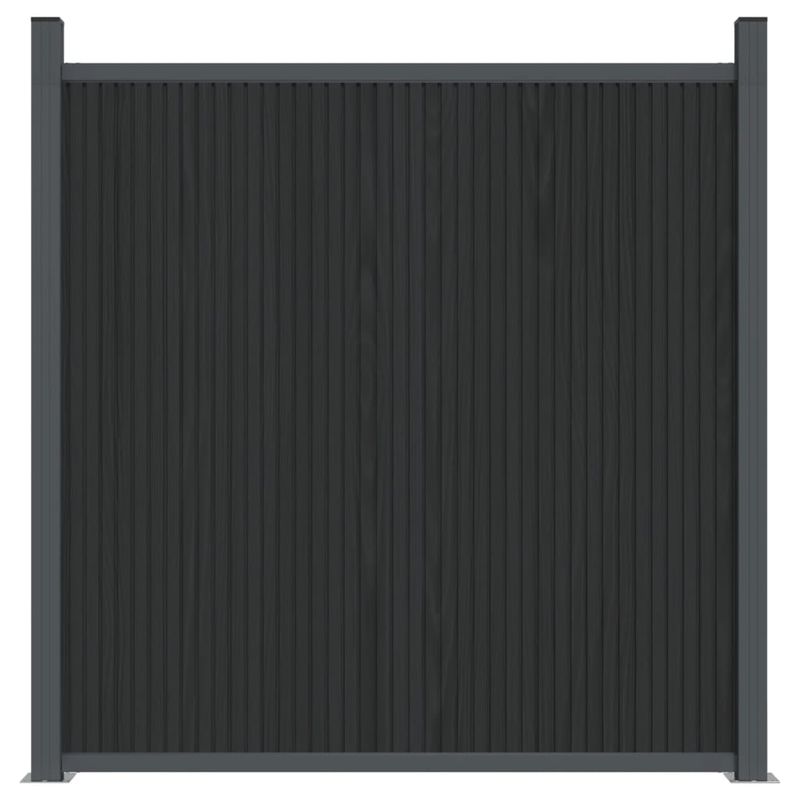 Casa si Gradina - Gradina si terasa - Garduri, panouri si accesorii - Panou pentru gard, gri, 1391x186 cm, WPC - Infinity.ro